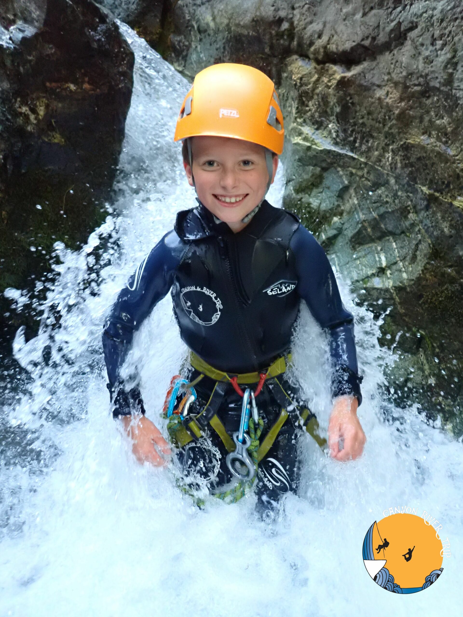 sourir enfants canyoning