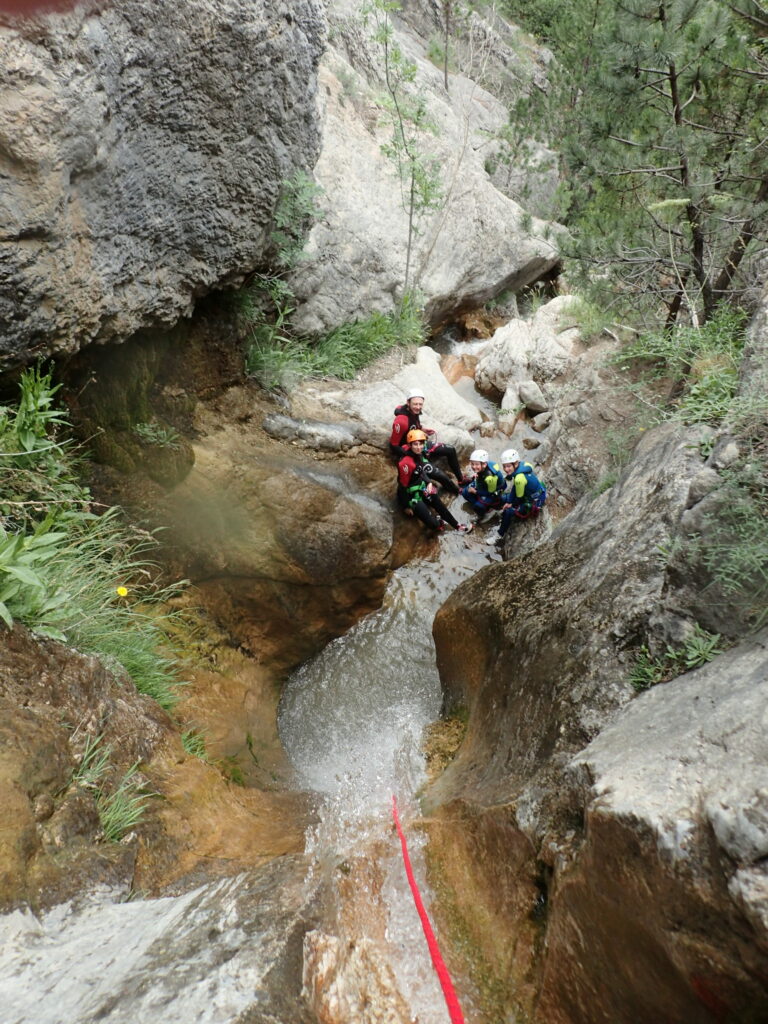découverte canyoning en famille