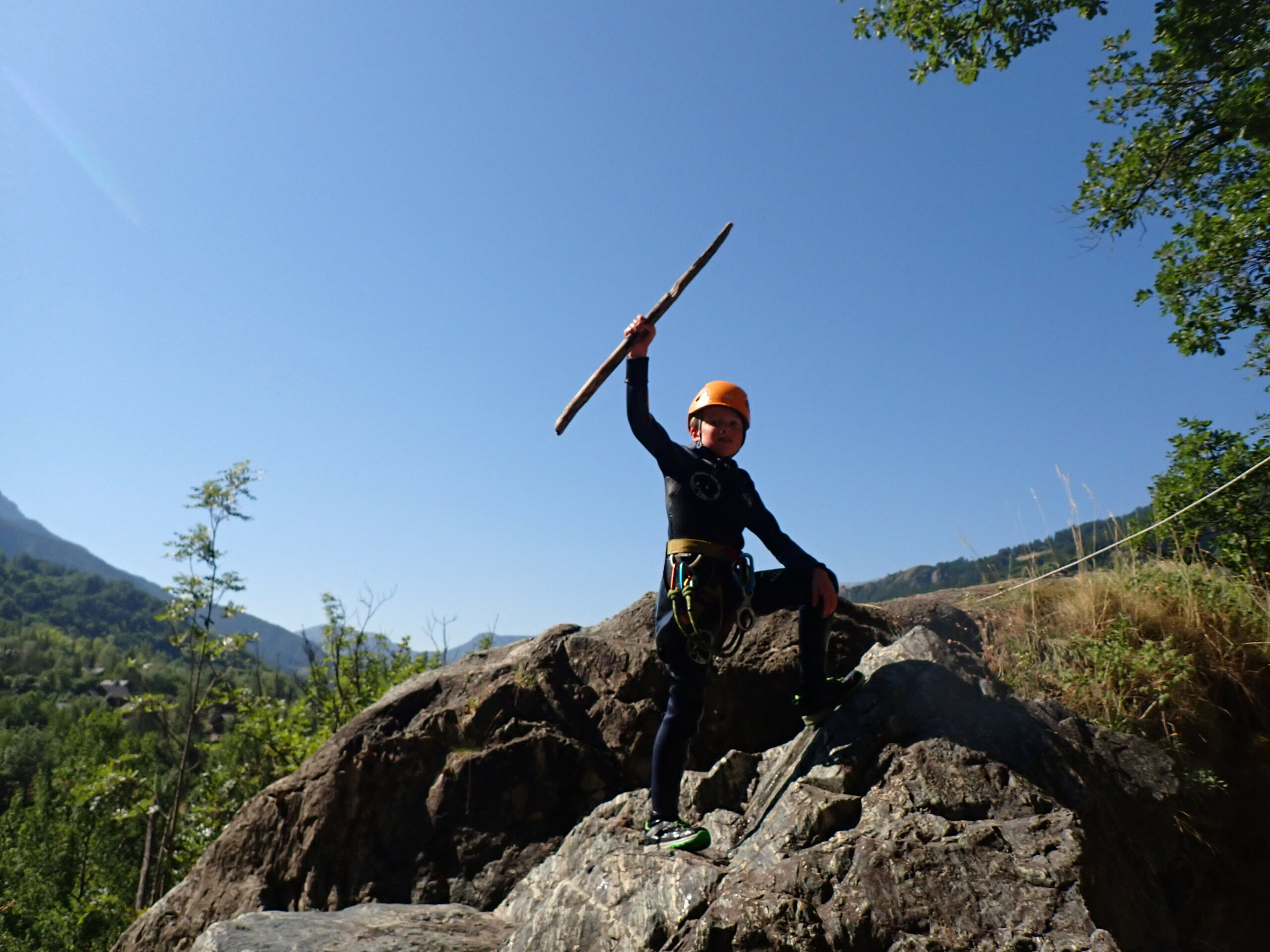 enfants canyoning pemière fois Hautes Alpes